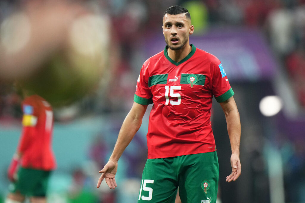 qat: france v morocco. fifa world cup, wm, weltmeisterschaft, fussball qatar 2022. semi final selim amallah of morocco d