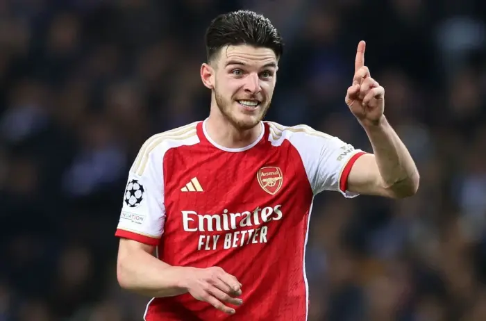 Alineación de Arsenal Champions League 2024 declan rice 2024 ars ch