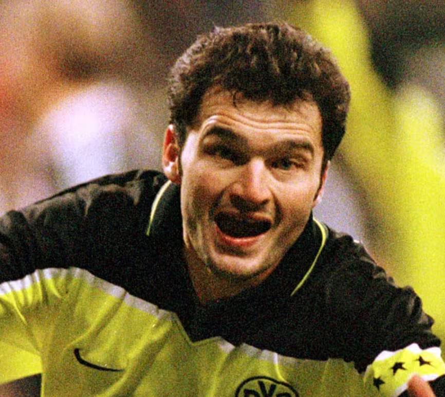 Alineación de Borussia Dortmund Campeón Champions League 1997 stephane chapuisat 1997 bvb ch r