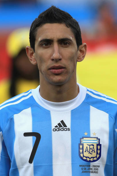 Alineación de Argentina Mundial 2010 angel di maria 2010 arg cm r