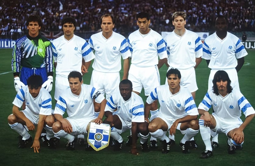 Alineación de Olympique de Marsella Vicecampeón Copa de Campeones de Europa 1991