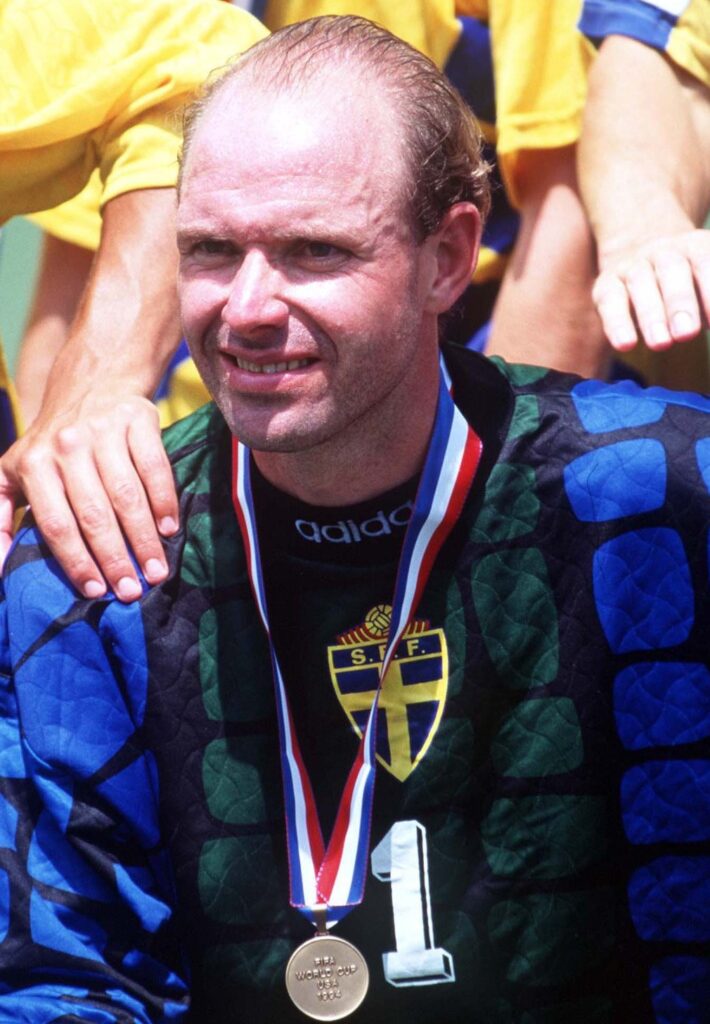 Alineación de Suecia Tercer Lugar Mundial 1994 thomas ravelli 1994 sue cm